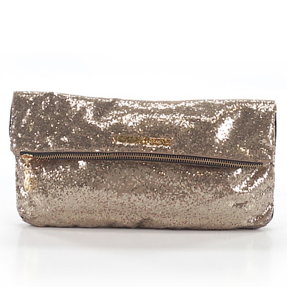 NWOT Victoria’s Secret Metallic Gold Clutch